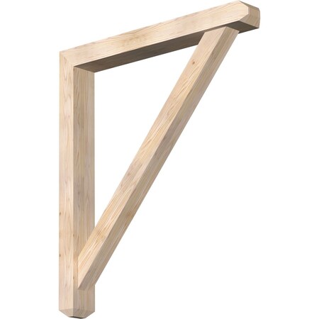 Ekena Millwork Traditional Craftsman Smooth Bracket w/ Offset Brace, Douglas Fir, 5 1/2"W x 42"D x 48"H BKT0604X42X48TRA04SDF